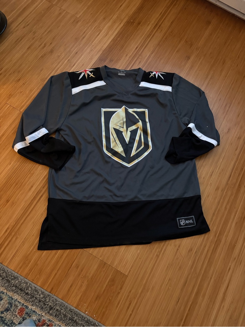 NHL Vegas Golden Knights Gray and Black Men's Hockey Jersey